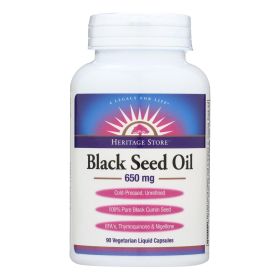 Heritage Store Black Seed Oil Dietary Supplement - 1 Each - 90 Vcap