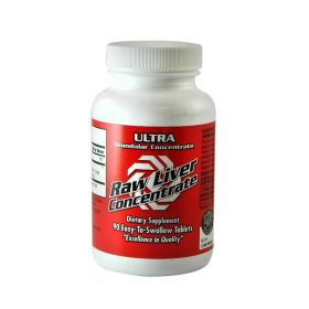 Ultra Glandulars Raw Liver Concentrate - 8000 Mg - 90 Tablets