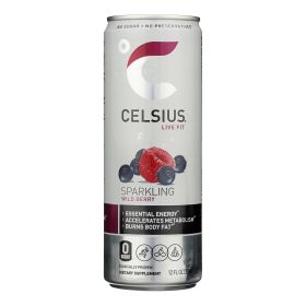 Celsius Sparkling Wild Berry Dietary Supplement - Case Of 12 - 12 Fz