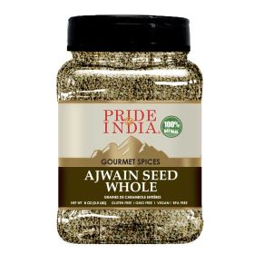 Pride of India – Ajwain Seed Whole – Gourmet Carom Seeds – Flavoring agent for Savory Dishes – Aromatic & Nutrient Dense – Easy to Use – 8 oz. Medium