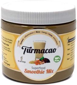 TURMACAO – Smoothie/Latte Mix- Unsweetened & Caffeine Free Infusion – Curcumin & Antioxidant-Rich Drink – Ideal for Hot & Cold Beverages – Recovery &