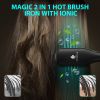 Hair Straightener Brush with Ionic Generator by MiroPure, 30s Fast MCH Ceramic Even Heating, 11 Temperature Control