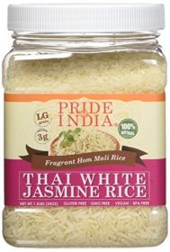 Thai White Jasmine Rice - 24 Ounce / 680 Grams Jar (15+ Servings) - Proudly Made in America - Healthy Nourishing Essentials by Green Heights 24 oz