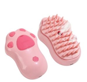 Steam brush for cats and dogs (Color: pink)