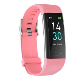 S5 Fitness Tracker Smart Watch Sports Watch Bracelet blood pressure fitness heart rate meter step temperature waterproof sports bracelet (Colour: PINK)