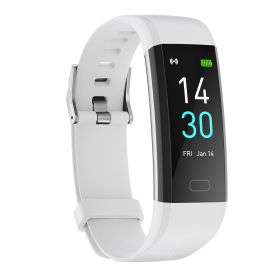 S5 Fitness Tracker Smart Watch Sports Watch Bracelet blood pressure fitness heart rate meter step temperature waterproof sports bracelet (Colour: white)