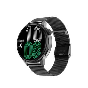 DT4+smart watch; new offline payment; Bluetooth call; healthy movement track; issued by Huaqiangbei One (Colour: Black steel)