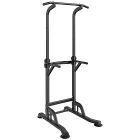 VEVOR Power Tower Dip Station, 10-Level Height Adjustable Pull Up Bar Stand (Functional Morphology: Without Elbow Pad, Accessory Function: No Spare Parts)