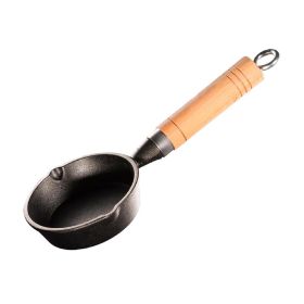 Melting Pot Cast Iron Sauce Pan for Heating milk, Water and oil(AMZ Shipping) (Pot Diameter: 4.3inch, Color: Black)