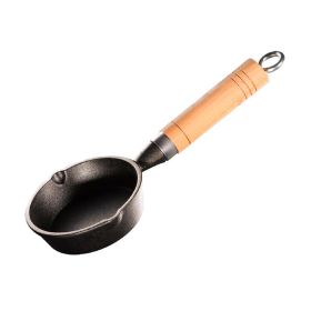 Melting Pot Cast Iron Sauce Pan for Heating milk, Water and oil(AMZ Shipping) (Pot Diameter: 5.11inch, Color: Black)