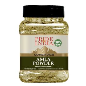 Pride of India – Amla Powder – Gourmet Spice – Tangy & Savory – Pure Indian Gooseberry Ground – Antioxidant Rich – GMO/Gluten Free – Easy to Use – 1.7 (size: 8 oz)