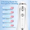 Portable Water Dental Flosser Cordless Rechargeable Dental Oral Irrigator IPX7 Waterproof Teeth Cleaner with 5 Modes 5 Nozzles 10.14oz Detachable Wate