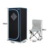 Full Size Portable Grey Steam Sauna tent–Personal Home Spa, with Steam Generator, Remote Control, Foldable Chair