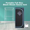 Full Size Portable Grey Steam Sauna tent–Personal Home Spa, with Steam Generator, Remote Control, Foldable Chair