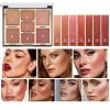 Highlighter Blush Palette Contour and Highlight Blush Palette Matte Blush Powder Face Cosmetics Blusher Light Face Blush Palette 1PCS