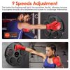 Music Boxing Machine Electronic Wall Target Punching Pad LED Lighted Sandbag Boxing Training Machine Exercise Equipment with Adult Boxing Gloves