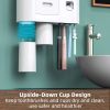 Toothbrush Holder Wall Mounted Automatic Toothpaste Dispenser Squeezer Kit