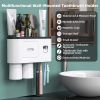 Toothbrush Holder Wall Mounted Automatic Toothpaste Dispenser Squeezer Kit